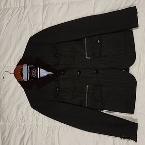 Zara Man Denim Couture Herringbone Sport Coat
